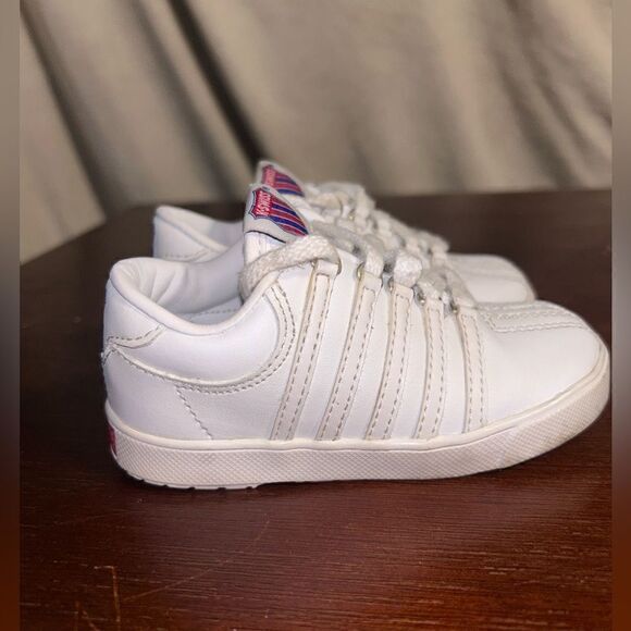 K Swiss genuine leather original style tennis shoes size 6 - Picture 2 of 7